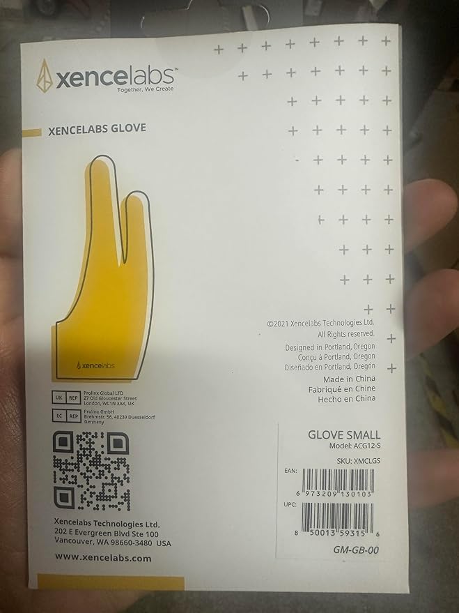 XENCELABS Drawing Glove, Breathable Artist Glove for Drawing Tablet, Two Fingers for Left Right Hand Black Size S