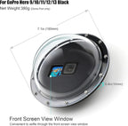 Dome Port for GoPro Hero 9 10 11 12 13 Black- Underwater Waterproof Dome Port Housing Case + Floating Hand Grip + Trigger Accessories for GoPro Action Cameras
