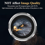 YWXTW Camera Lens Protector for Samsung Galaxy S24 / S23 / S23 Plus, [NOT for S24 Plus] 9H Tempered Glass Metal Individual Ring Camera Screen Protector for S24 Accessories (Silver)