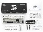 YUNZII YZ98 Gasket Mechanical Keyboard,99 Key Hot Swappable BT5.0/2.4G/USB-C Wireless NKRO 98% 1800 Layout with RGB LED Backlit for Linux/Win/Mac(Milk Switch, White)