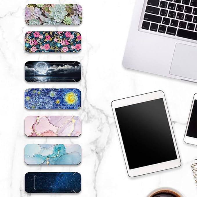 Webcam Cover, 3 Pieces, Laptop Camera Cover, Privacy Shielding Capacity is Twice as Big as The Traditional, Suitable for Computer Mobile Phones, laptops, Tablets and so on (Grey Marble)
