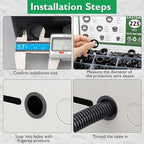 225 Pcs 8 Sizes Cable Snap-in Knockout Insulating Bushing Grommets Assortment Kit, 5/16, 3/8, 1/2, 5/8, 11/16, 3/4, 7/8, 1 Black Nylon Plastic Hole Grommets for Wiring, Cord Hose & Tubing