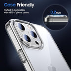 UniqueMe for 3 Pack iPhone 16 Pro/iPhone 16 Pro Max Camera Lens Protector - [Drop Protection] [Case Friendly] 9H Tempered Glass Camera Cover Screen [Update New Version] - Glitter Silver