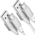 etguuds 4ft USB A to USB C Cable 3A Fast Charging, 2-Pack USB A to USB Type C Charger Cord for iPhone 16 15 Pro/Pro Max/Plus, for Samsung Galaxy S24 S23 S22 S21 S20 S10 A55 A54 Flip Note, Moto, White