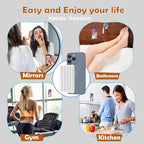 2PACK Silicone Double Sided Suction Phone Case Mount, Detachable Hands Free & Strong Grip Holder for Selfies & Videos, Compatible iPhone Android (White, 2Pack 40 Suction Cups)
