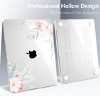 Batianda Premium Case for New MacBook Air 15 inch 2025 M4 2024 2023 with M3 M2 Chip Model A3114 A2941, Designed Protective Plastic Hardshell & Keyboard Cover & Screen Protector, Watercolor Floral