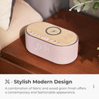 uscce Alarm Clock Bluetooth FM Radio: 10W Stereo Sound Speaker - Fast Wireless Charging for iPhone Samsung - Dimmable Clock Radio for Bedroom