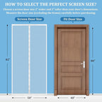 Magnetic Screen Door - Self Sealing, Heavy Duty, Hands Free Mesh Partition Keeps Bugs Out Let Breeze in- Pet and Kid Friendly - Keep Open Feature (White, Fit Door Size 48 x 80 Inch)
