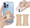 Phone Grip Holder for Hand, Universal Finger Strap Phone Holder, Finger Selfie Grip Compatible with Most Smartphones (Gold) - 2Pack