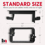 BestMounts - 1 Pack In Wall Cable Management Kit - Recessed Wall Plate Cable Pass Through Pair with Single Gang Low Voltage Mounting Bracket - TV Cord Hider for Wall Mounted TV ETL Listed