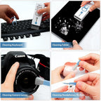 11-in-1 Keyboard Cleaning Kit, Laptop Cleaning Kit Keyboard Brush Cleaner Electronics Cleaner for Cell Phone/Earbuds/Camera Lens/Computer with Multifunctional Cleaning Tool Blue (Light Blue)