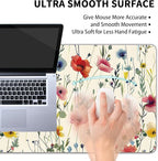 Wild Flowers Large Mouse Pad,Gaming Keyboard Desk Pad,Extended Mouse Mat Non-Slip Rubber Base with Stitched Edges for Office Game Home XL 31.5"x11.8"