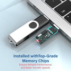 Bulk Flash Drives 2GB 100 Pack, Wooolken USB 2.0 Thumb Drives Pack Memory Stick USB Drive Pendrive for PC Laptop Computer (Black)