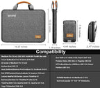 Laptop Case 15.6 Inch Briefcase Military-Grade Protection with Detachable Belt Bag, Compatible All Model of 15-16 Inch MacBook Pro and Most Popular 15.6 Inch Notebooks Chromebooks (Gray Black)