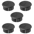 2" Black Desk Grommet, JTemgle Flexible Cable Grommet Rubber Cable Hole Cover Wire Organizer Caps Desktop Cord Management for Home Office TV Stands Tabletops, 5 Pieces