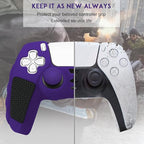 SIKEMAY Anti-Slip PS5 Controller Skin, Soft Thicken Non-Slip Silicone Gel Protective Cover Case for PlayStation 5, 2 Pack with 8 x Thumb Grip Caps