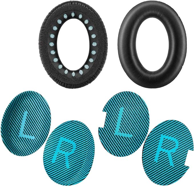 Qc35 Replacement Ear Pads for Bose - QC35,QC45,QC35ii Replacement Earpads Cushion - Compatible with Quiet Comfort35,QC25,QC35ii,QC15,AE2,AE2i-Comfortable & Durable (Blue)