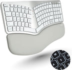 Macally Bluetooth Ergonomic Keyboard, Wireless Split Keyboard, Carpal Tunnel Comfort, Ergo Rechargeable Split Wrist Key Board - Backlit Apple 100 Key Layout for MacBook Pro/Air, iMac