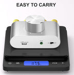 Facmogu F900S 160W Bluetooth 5.0 Mini Amplifier, 80Wx2 2.0CH Audio Power Amplifier, Hi-Fi Stereo Sound Digital Amp Wireless Speaker Amp Receiver w/AUX/USB/BT Input & 12V 5A Power Adapter - Silver