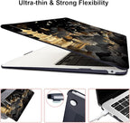 for MacBook Air 13 inch Case 2021 2020 2019 2018 Release A2337 M1 A2179 A1932 Retina Display Touch ID, Crystal Black Pattern Plastic Hard Shell Case for Mac Air 13 M1, Tide Illustration 1