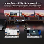 TESmart USB 3.0 HDMI KVM Switch 3 Monitors 4 Computers 4K@60Hz, Headset, Audio&Microphone, EDID emulators, Hotkey Switch, Wired Network, Rack-Ears, 4 Port Triple Monitor KVM Switch with All Cables