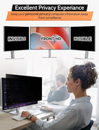 [2 Pack] 24 Inch 16:9 Magnetic Privacy Screen for Monitor Anti-Glare, Blue Light Filter, Anti-Spy Reusable Removable Privacy Filter for 16:9 Widescreen Desktop Display