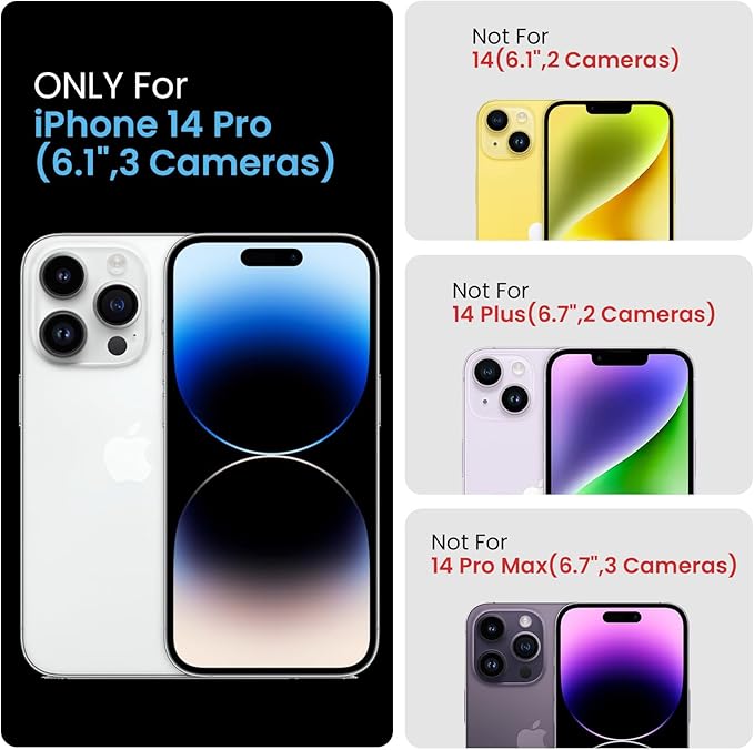 FireNova for iPhone 14 Pro Case, Silicone Upgraded [Camera Protection] Phone Case with [2 Screen Protectors], Soft Anti-Scratch Microfiber Lining Inside, 6.1 inch, White