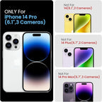 FireNova for iPhone 14 Pro Case, Silicone Upgraded [Camera Protection] Phone Case with [2 Screen Protectors], Soft Anti-Scratch Microfiber Lining Inside, 6.1 inch, Purple