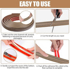 Floor Cord Cover Self Adhesive Cord Hider,10FT Cable Management, Extension Strip Protector for Wires, Prevent Cable Trips for Offices, Gyms, Exhibitions Cavity:0.39"(W) x0.27(H) Woodsmokedbrown