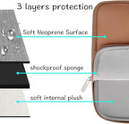 MOSISO Laptop Case 13.3 inch, 13-13.3 inch Laptop Sleeve Bag Compatible with MacBook Air/Pro 13 / Pro 14, HP Dell ASUS Lenovo Notebook, Neoprene Computer Sleeve Bag with Small Case, Brown