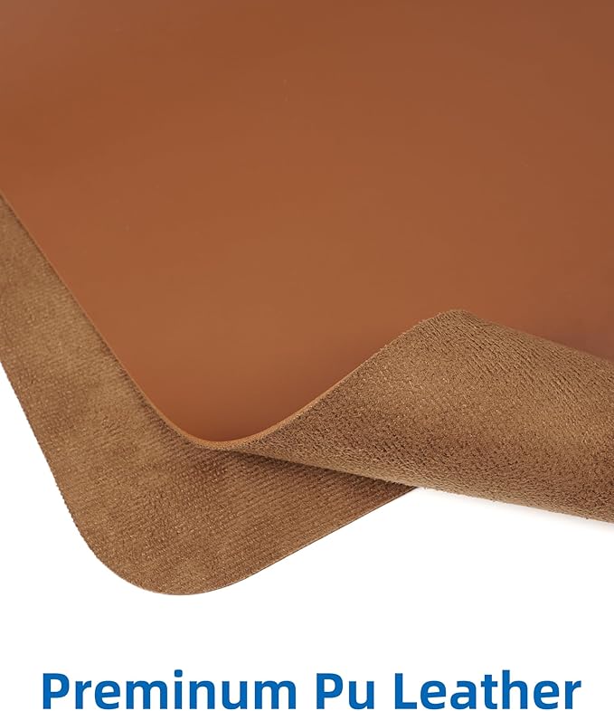 Non-Slip Desk Pad,Mouse Pad,Waterproof PU Leather Desk Protector,Ultra Thin Large Desk Blotter,Waterproof Keyboard mat for Office/Home/Decor(Brown 23.6" x 13")