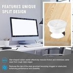 2" White Desk Grommet, JTemgle Flexible Cable Grommet Rubber Cable Hole Cover Wire Organizer Caps Desktop Cord Management for Home Office TV Stands Tabletops, 2 Pieces