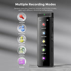 136GB Digital Voice Recorder with Playback, Innioasis R1 Full Touchscreen Voice Recorder with Bluetooth, Voice Activated Sound Audio Recorder Device with Mic (Black)