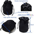 Assorted 5 Colors Polyhedral Dice Set Translucent with Black Drawstring Bag Great for Dungeons and Dragons DND RPG MTG Table Games