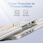 for MacBook Pro 16 inch Case 2021 2022 2023 2024 Release A3186 A3403 M4 A2991 M3 A2780 M2 A2485 M1 Pro/Max, Hard Shell Case with Screen Protector & Keyboard Cover, Tropical Leaves