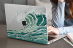 Batianda Case for MacBook Air 13 Inch M1 2020 2019 2018 Release Model A2337 A2179 A1932 with Retina & Touch ID,Pattern Clear Hard Case Shell Cover with Keyboard Cover & Screen Protector,Wave