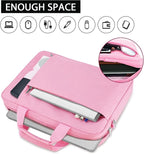 Ferkurn Laptop Bag Case for Women Men Computer Bag Compatible with HP Envy Pavilion Omen/LG Gram/MSI/Dell Inspiron XPS/Lenovo/Acer, Shoulder Strap Carrying Messenger Briefcase, Pink, 15.6 16 Inch