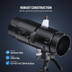 NEEWER LS-300 Spotlight Optical Snoot for 300W Bowens Mount LED Video Lights with 16x GOBO 19° Projection Lens 98% Light Transmittance Geometric Shaper for Creative Photography & Enhanced Illuminance