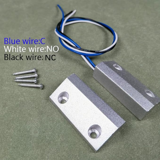 Rolling Door Contact Magnetic Reed Switch Alarm with 3 Wires for N.O./N.C. Applications MC-56