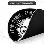 ITNRSIIET Round Mouse Pad with Stitched Edge Premium-Textured Waterproof Non-Slip Rubber Base Desktop Protection Mat Diameter 8.7 inches, Surprised