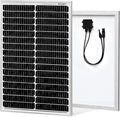 50W 12V Solar Panel, High Efficiency Monocrystalline Solar Maintainer, Waterproof Portable Solar Panel for Charging 12V Battery of RV Boat Trailer ATV Car or Powering Light