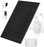 Solar Panel Charger for Ring Stick Up Cam, Stick Up Cam Pro, Ring Spotlight Cam Plus/Pro, 6W5V Fast Charging (1Pack)