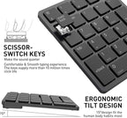 havit Bluetooth Number Pad Wireless Numeric Keypad Numpad 26 Keys Portable Mini Financial Accounting Rechargeable Numeric Pad for Windows Laptop Desktop, PC, Notebook (Black)