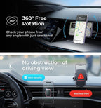 LISEN Magnetic Phone Holder for Car, [Easily Install] Car Phone Holder Mount [6 Strong Magnets] Cell Phone Holder for Car [Case Friendly] iPhone Car Holder Pink 🧲20X Powerful: Pink LV633