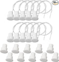 10PCS Recessed Wired Security Window Door Contact Sensor, Normally Closed NC, Door Alarm Magnetic Reed Switch with 2 Wire, ABS White, RC-36