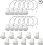 10PCS Recessed Wired Security Window Door Contact Sensor, Normally Closed NC, Door Alarm Magnetic Reed Switch with 2 Wire, ABS White, RC-36