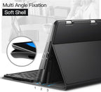 JETech Keyboard Case for iPad 10.2-Inch (2021/2020/2019 Model, 9th/8th/7th Generation) with Pencil Holder, Magnetic Detachable Bluetooth Wireless Keyboard, Soft TPU Back Stand Cover (Black)