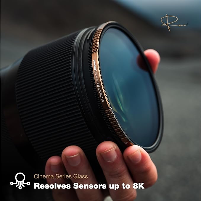 PolarPro 95mm Peter McKinnon Mist VND Camera Filter - 2-5 Stop Variable Neutral Density Lens Filter for DSLR/Mirrorless Pro Video – for Cinematic Shutter Speed Control + Diffusion