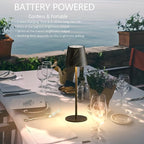 2-Pack Copper Cordless Table Lamp,Rechargeable LED Desk Lamp,5000mAh Battery Operated Lamp,3000K Warm Light Stepless Dimming,IP54 Waterproof Portable Table Light for Restaurant/Camping,Copper
