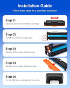 218X Toner Cartridges Set with chip 4-Pack 3301fdw Replacement for HP 218X W2180X W2181X W2182X W2183X 218A W2180A Black Compatible with HP Color Laserjet Pro MFP 3301cdw 3301sdw 3201dw Printers Ink